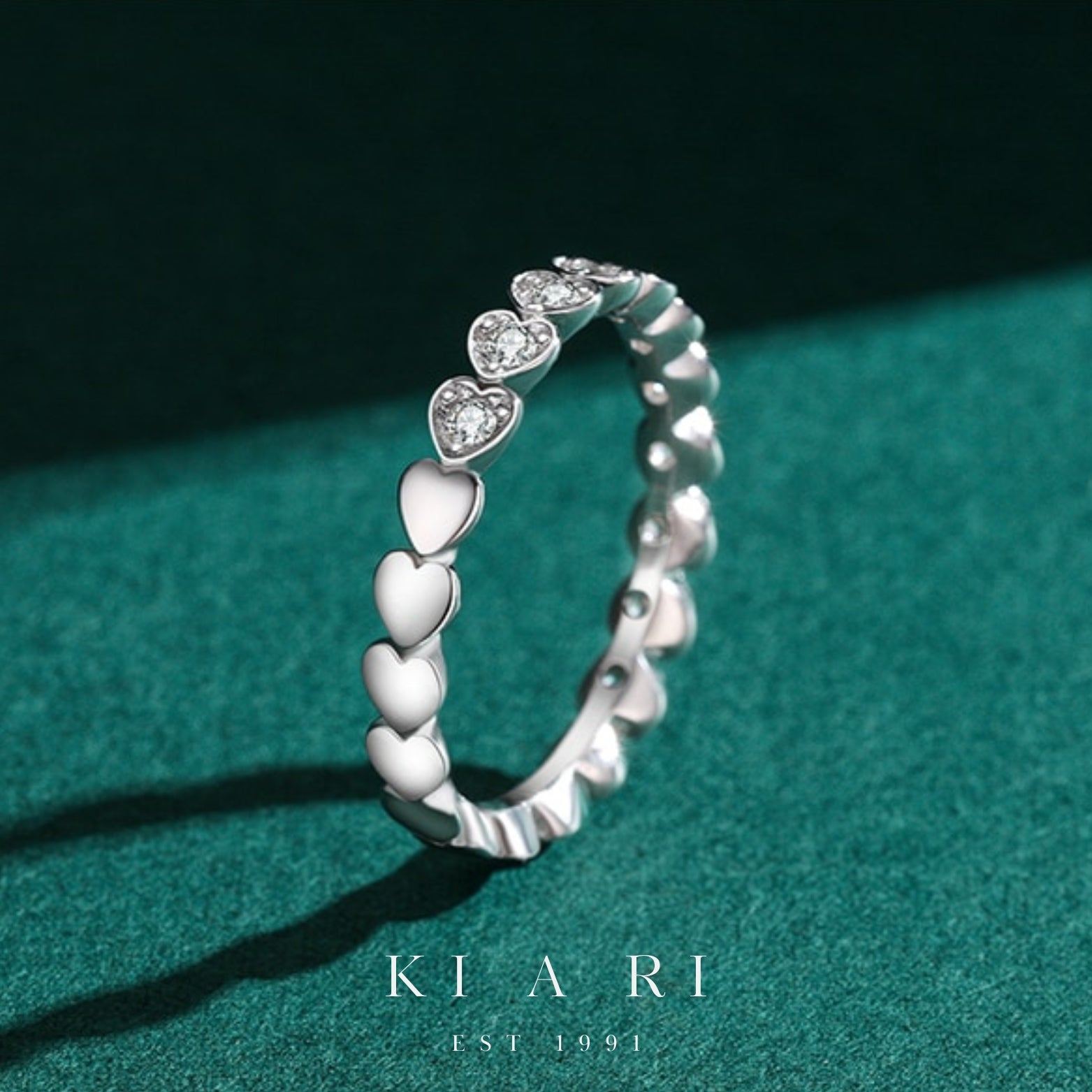 Hei-Ryung Heart Eternity Ring (Silver) 🤍