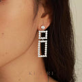 In-Joo Geometric Rectangle Dangle Earrings 💎