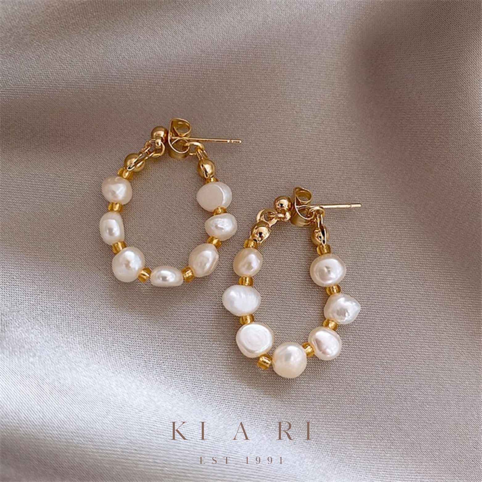 Young Soo Freshwater Pearl Round Loop Earrings 🦪