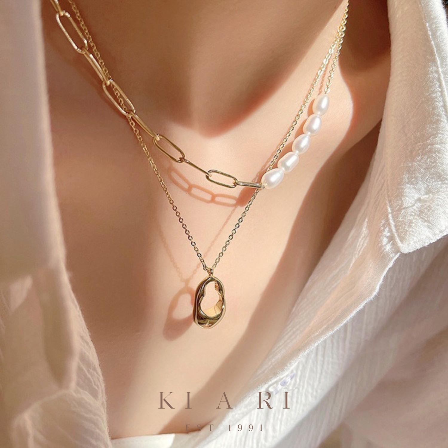 Olivia 2-Piece 18K Gold Plated Freshwater Pearl Necklace ✨