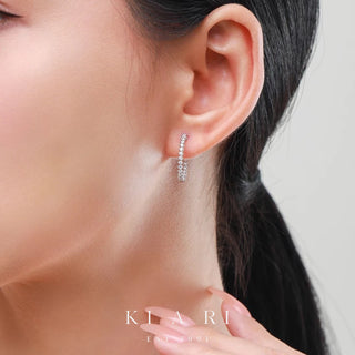 Ji-Yu Classic Diamond Hoop Earrings 💎