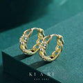 Yoojin Chain Huggies Earrings (Gold) ⛓️