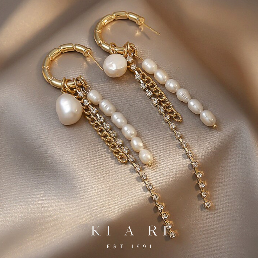 Yoong Jae 5-In-1 Baroque Pearls Dangling Earrings ✨