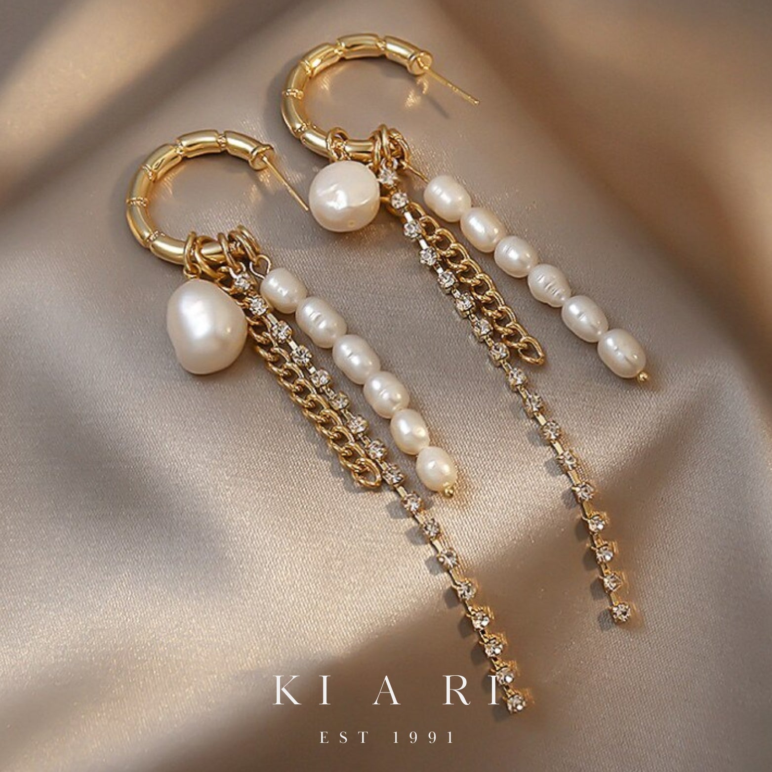 Yoong Jae 5-In-1 Baroque Pearls Dangling Earrings ✨