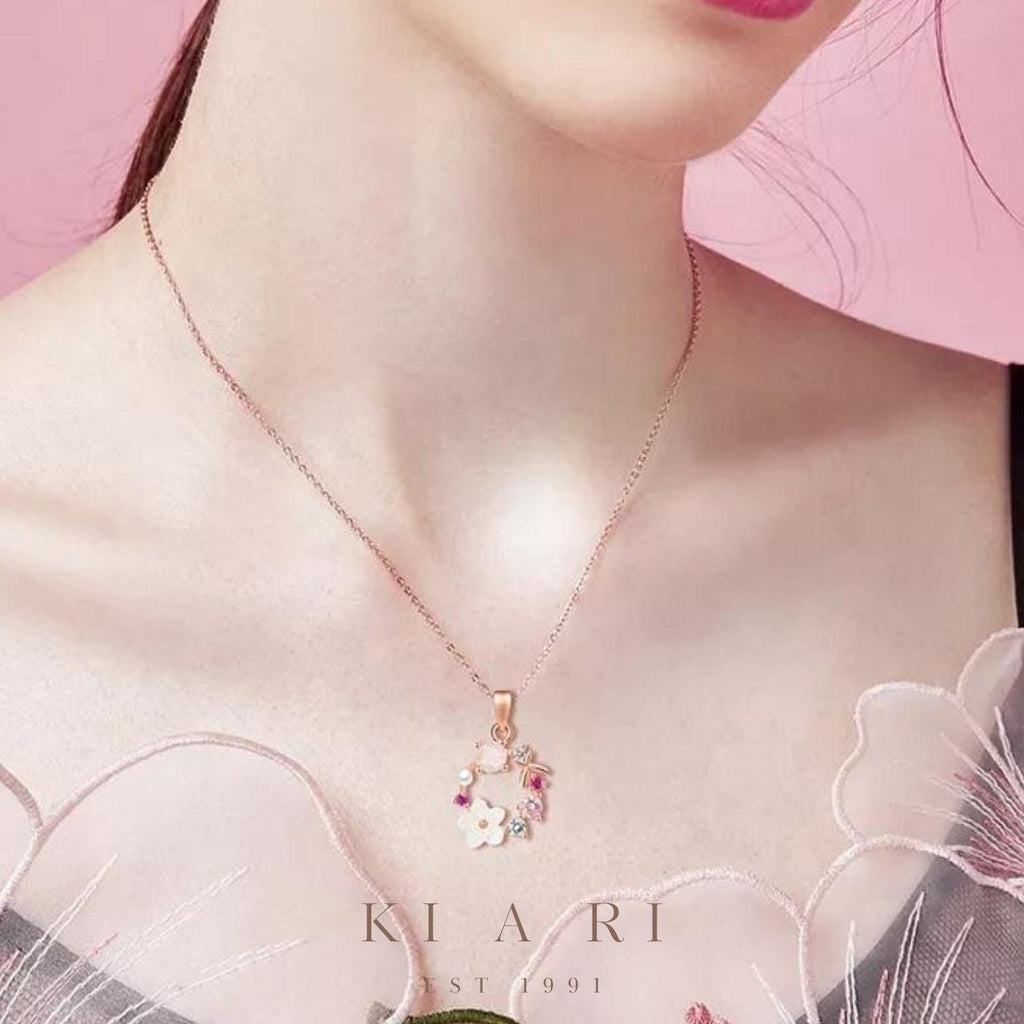 Young-Soon Flower Ring Garland Necklace 🌺