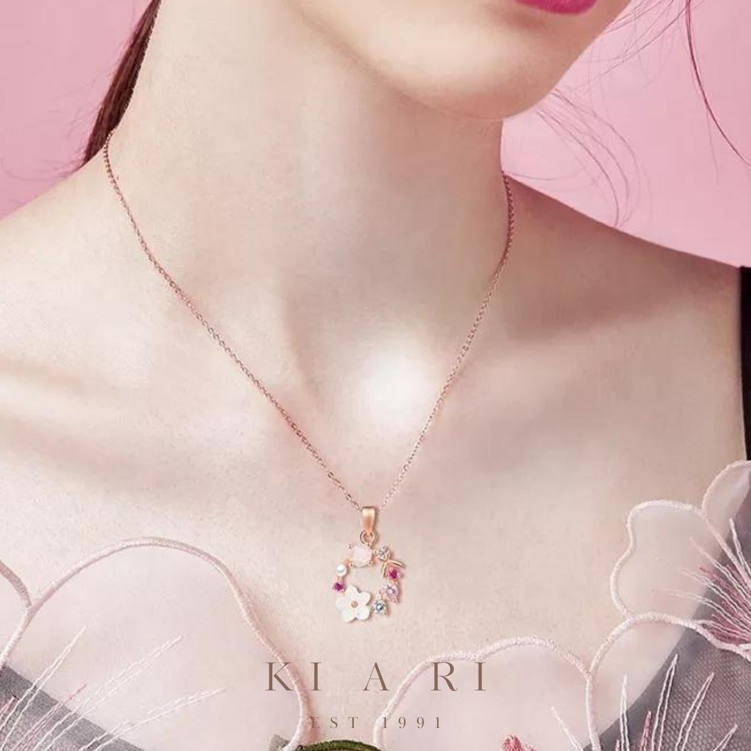 Young-Soon Flower Ring Garland Necklace 🌺