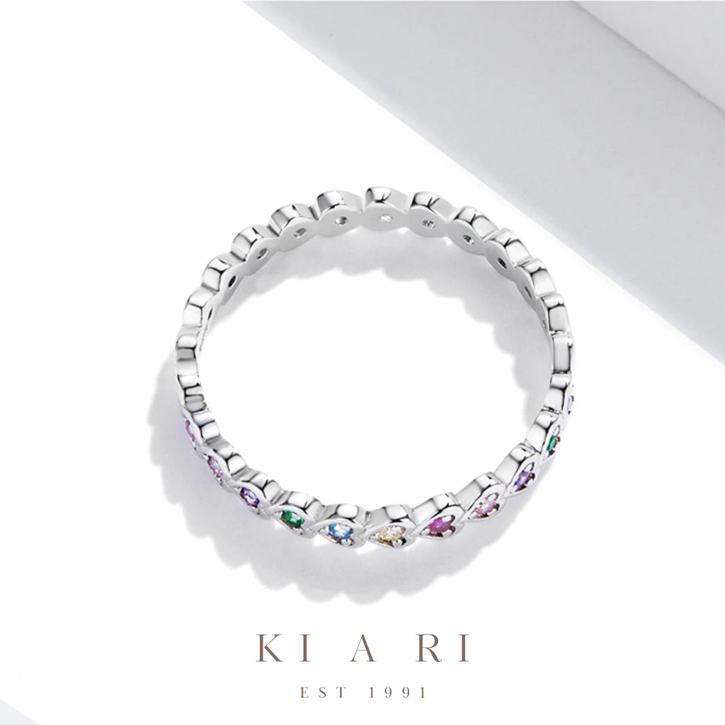 Hei-Ryung Heart Eternity Ring (Rainbow) 🌈