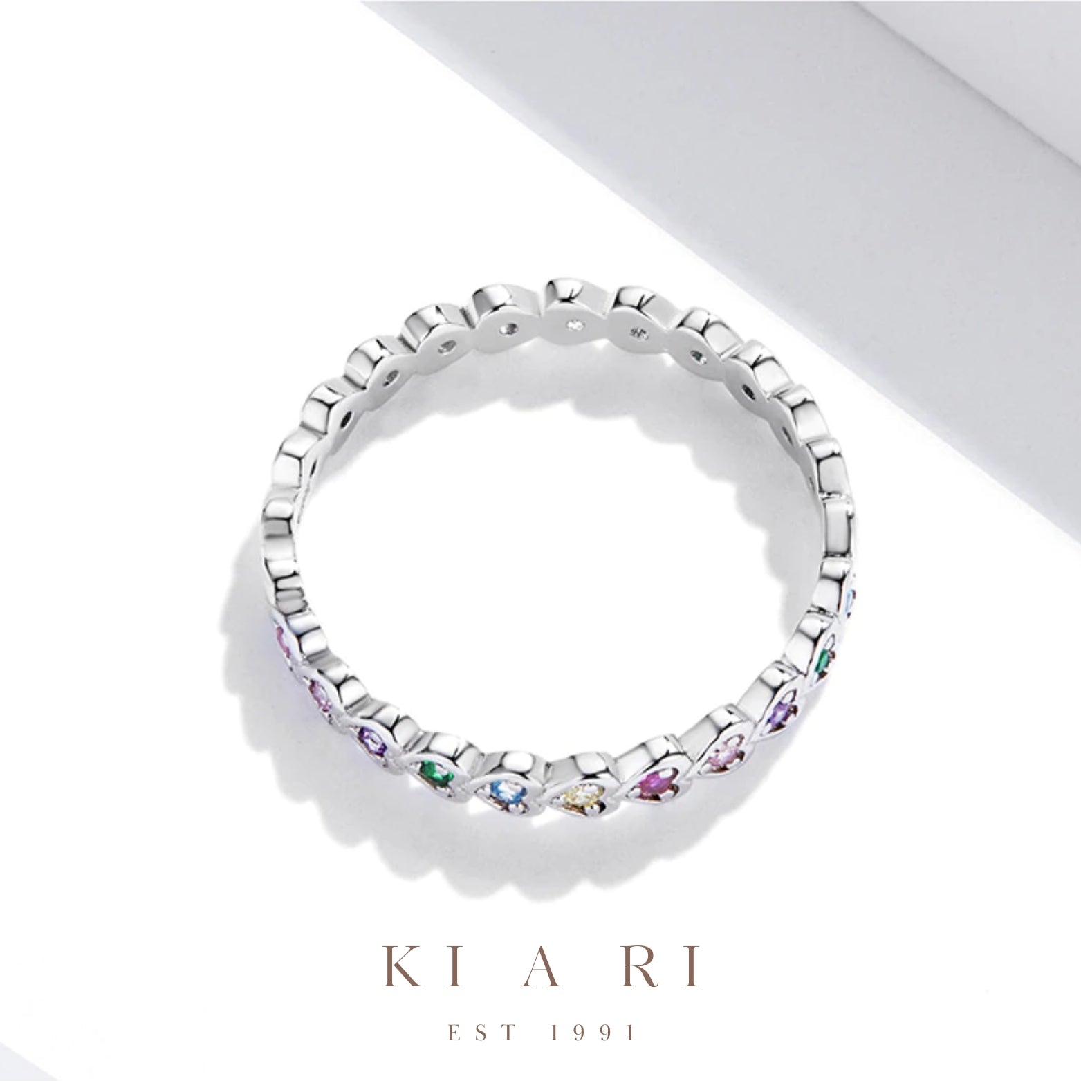 Hei-Ryung Heart Eternity Ring (Rainbow) 🌈