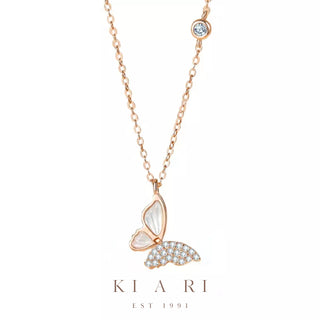Ava Butterfly Necklace (Rose Gold) 🦋