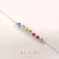 Bo-gyeong Multi-Gemstone Rainbow Bracelet (Silver) 🌈