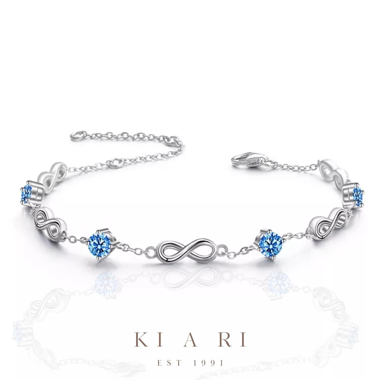 Min Jung Infinity Diamond Bracelet (Blue) ♾️