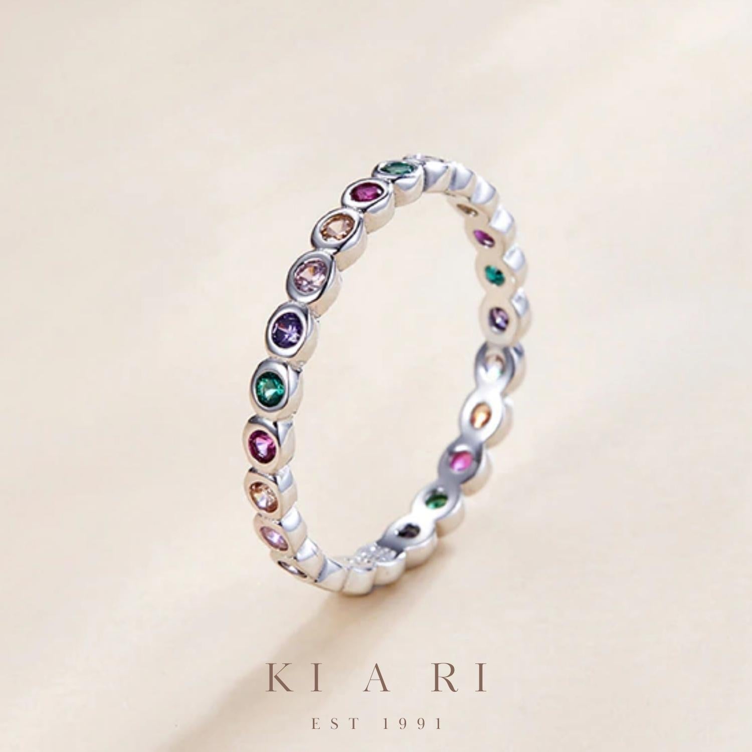 Hyun-Jung Rainbow Eternity Ring 🌈