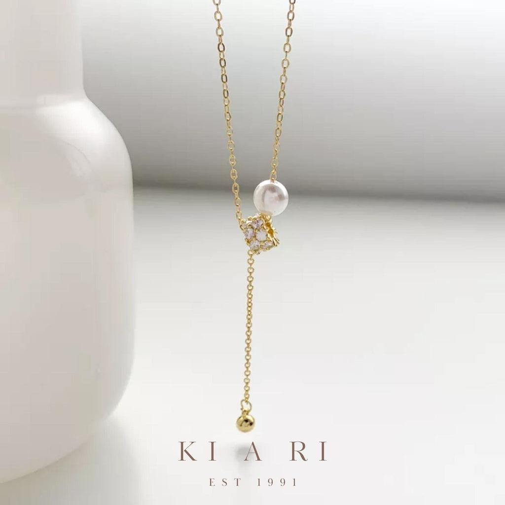 Isabelle 18K Gold Plated Pearl Drop Necklace ✨