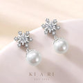 Ji-A Snowflake Pearl Earrings ❄️