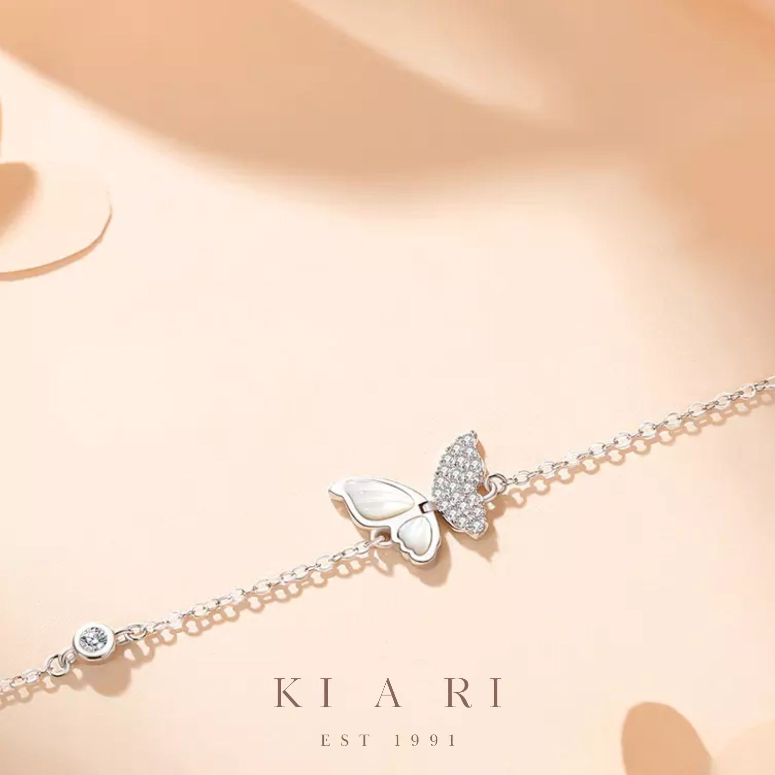 Ava Butterfly Bracelet (Silver) 🦋