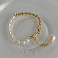 Hyun-Ki 18K Gold Plated Freshwater Pearl Bracelet ⚪