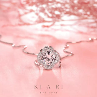 Kyung Mi Four Leaf Clover Necklace (Rose Gold)🍀