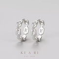 Yoonah Chain Huggies Earrings (Silver) ⛓️