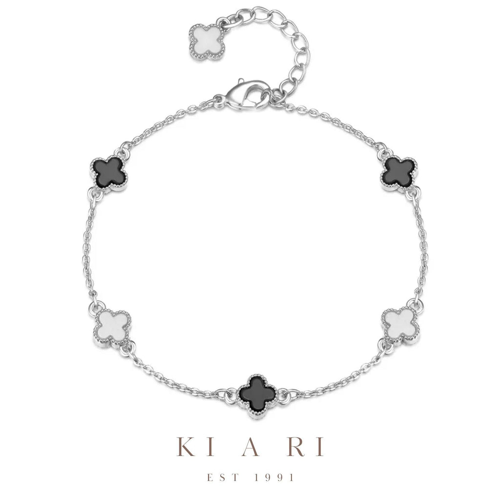 Hee-Jin Four Leaf Clover Bracelet (Silver) 🍀
