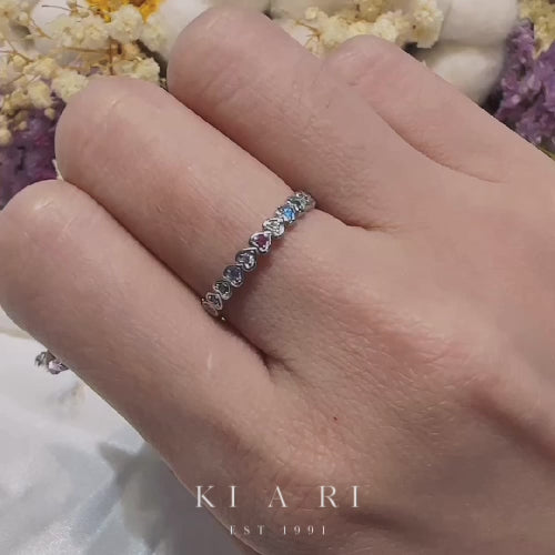 Hei-Ryung Heart Eternity Ring (Rainbow) 🌈