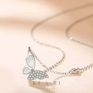 Ava Butterfly Necklace (Silver) 🦋