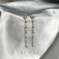Yeeun White Opal Diamonite Dangling Earrings 💎