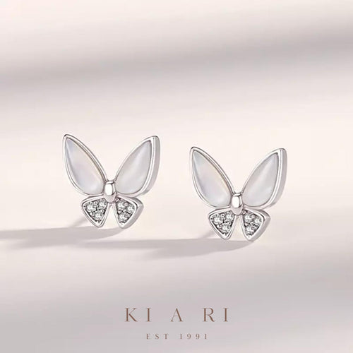 Ava Butterfly Earrings (Silver)