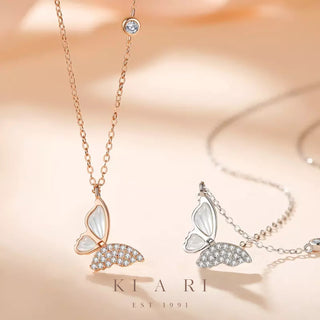 Ava Butterfly Necklace (Silver) 🦋