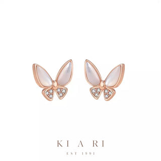 Ava Butterfly Earrings (Rose Gold)