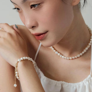 Jae-Hwa Freshwater Pearl Beaded Necklace ⚪