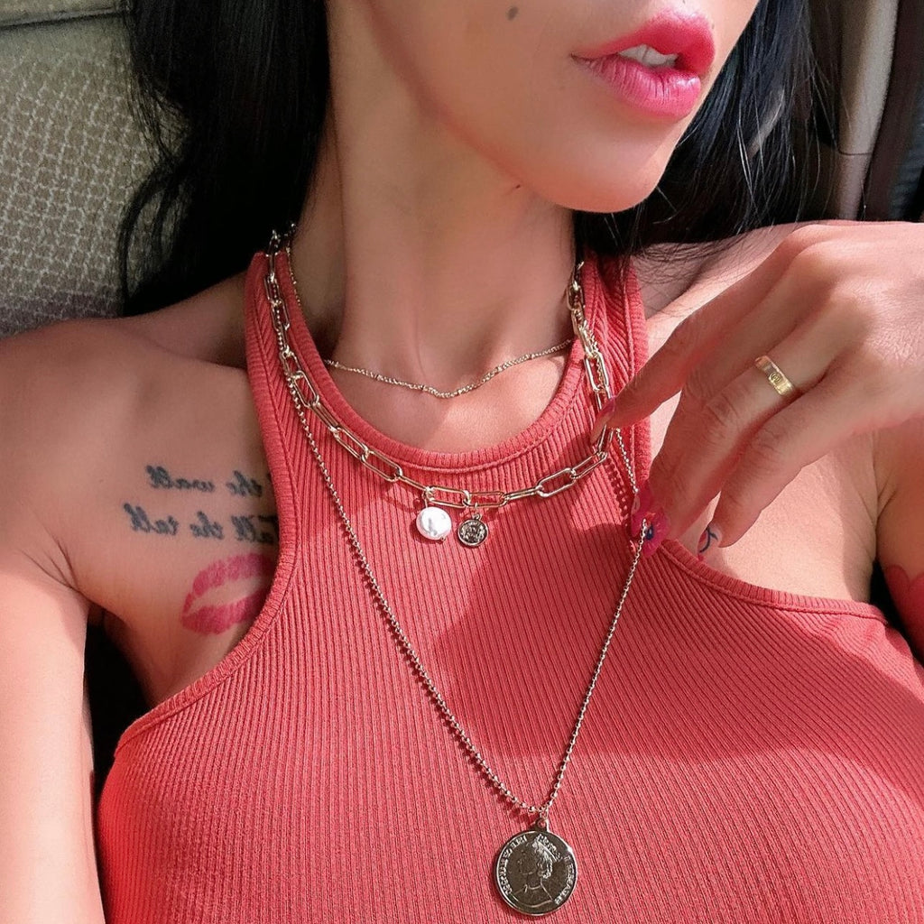 Ye-Jin 18K Gold Plated Pearl Layered Necklace 🦪