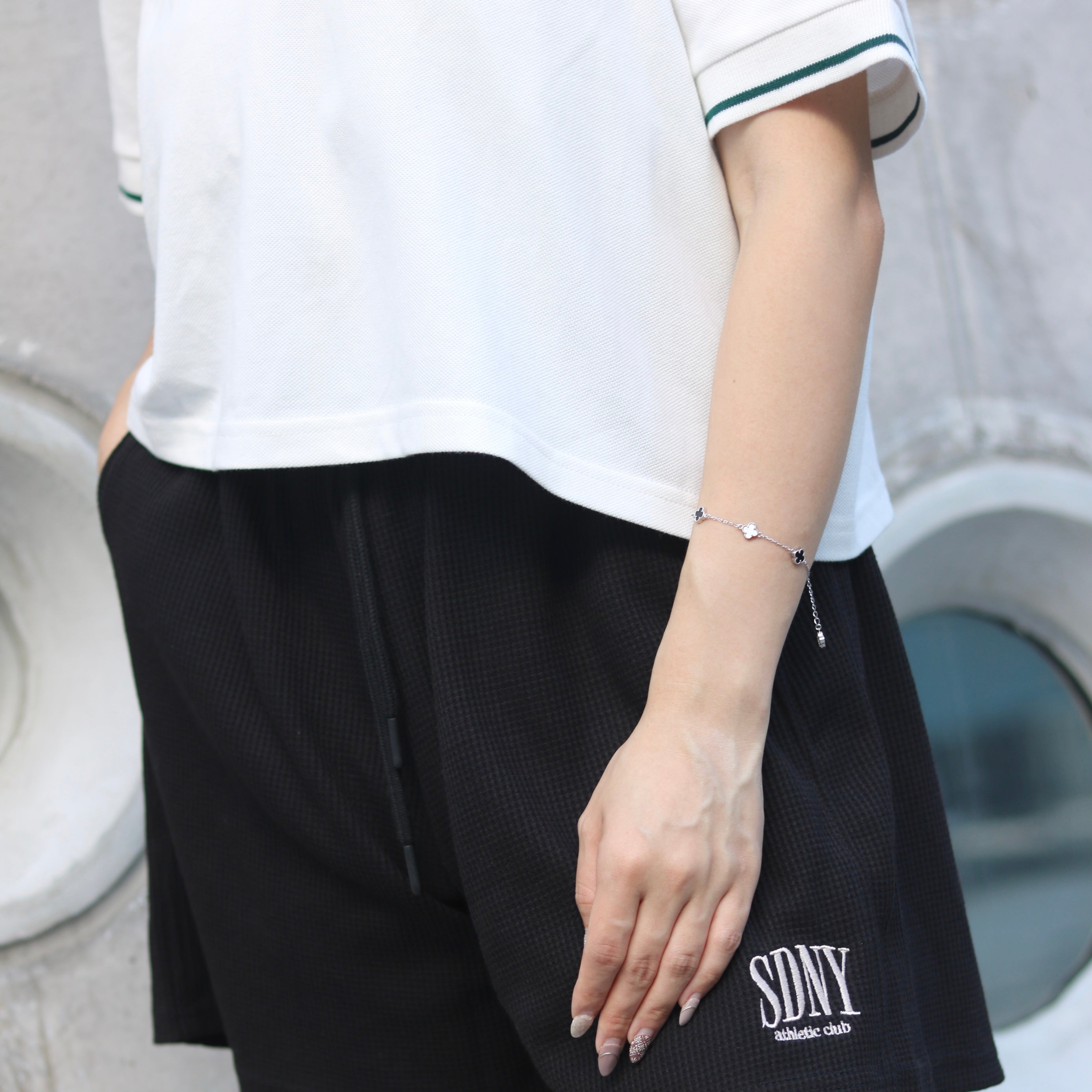 Hee-Jin Four Leaf Clover Bracelet (Silver) 🍀